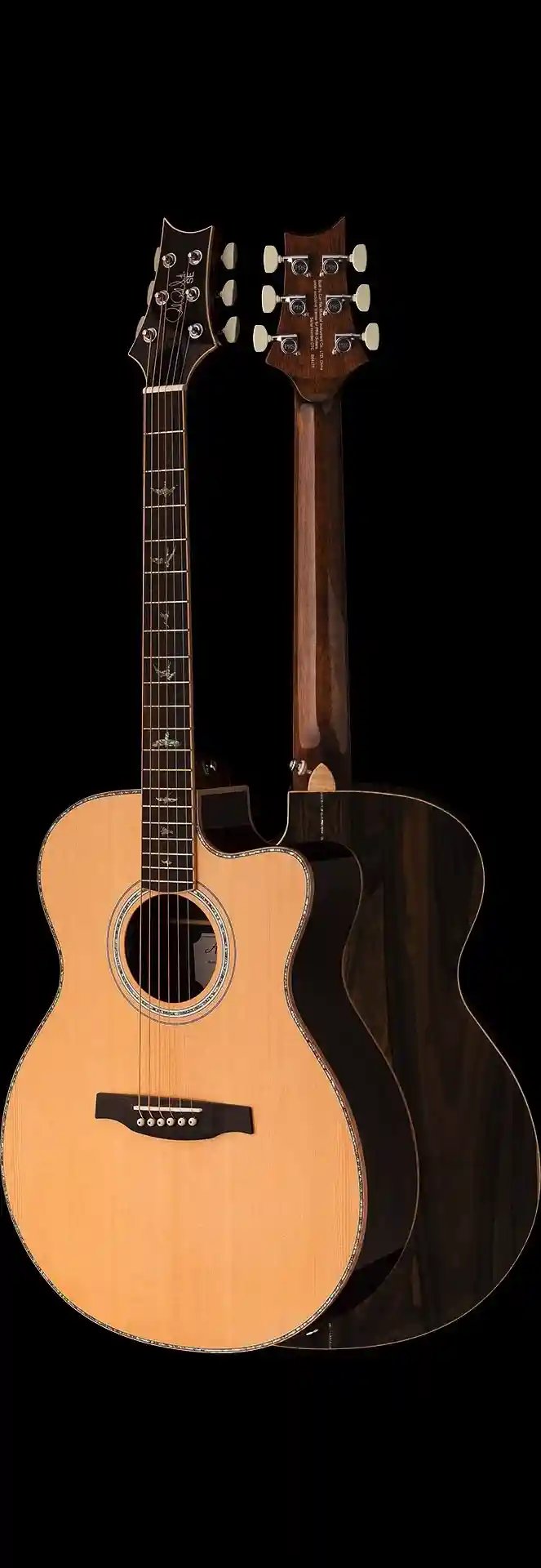 Đàn guitar acoustic điện PRS SE A60E màu Natural – mặt trước và mặt lưng