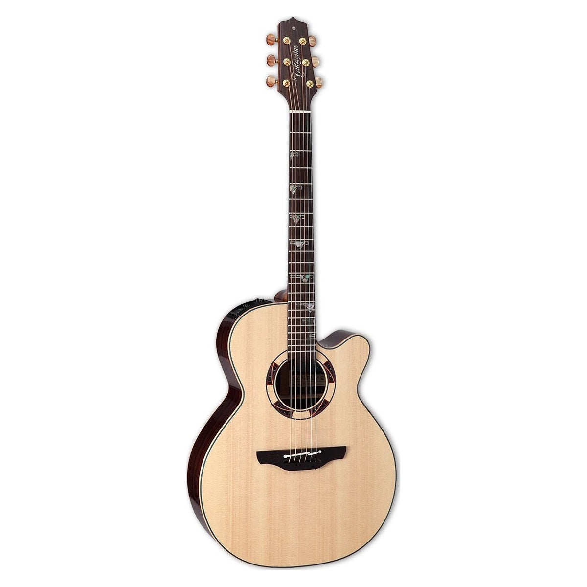 Đàn guitar acoustic điện Takamine DSF48C màu Natural sơn bóng – mặt trước toàn thân
