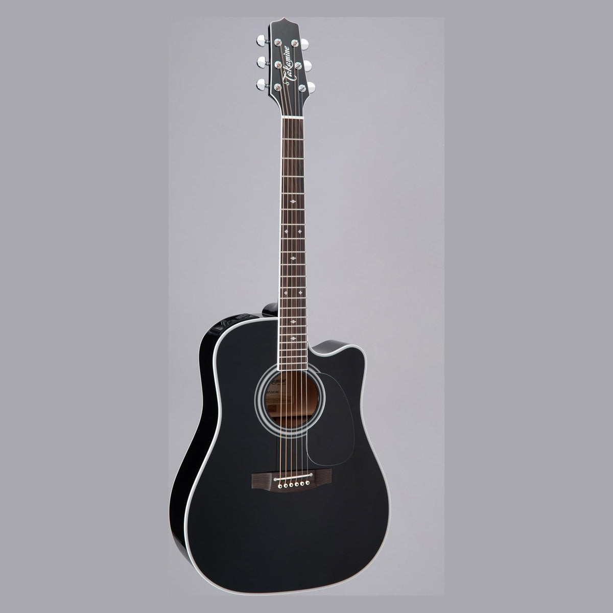 Đàn guitar acoustic điện Takamine EF341SC màu đen bóng – mặt trước toàn thân