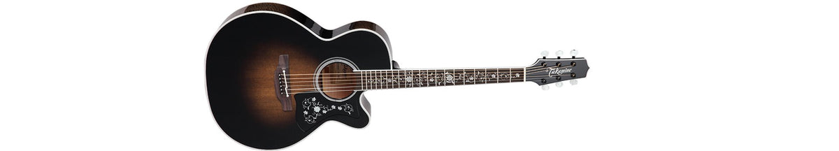 Đàn guitar acoustic điện Takamine EF450C-TT màu Transparent Blackburst – ảnh chính hãng chụp nằm ngang