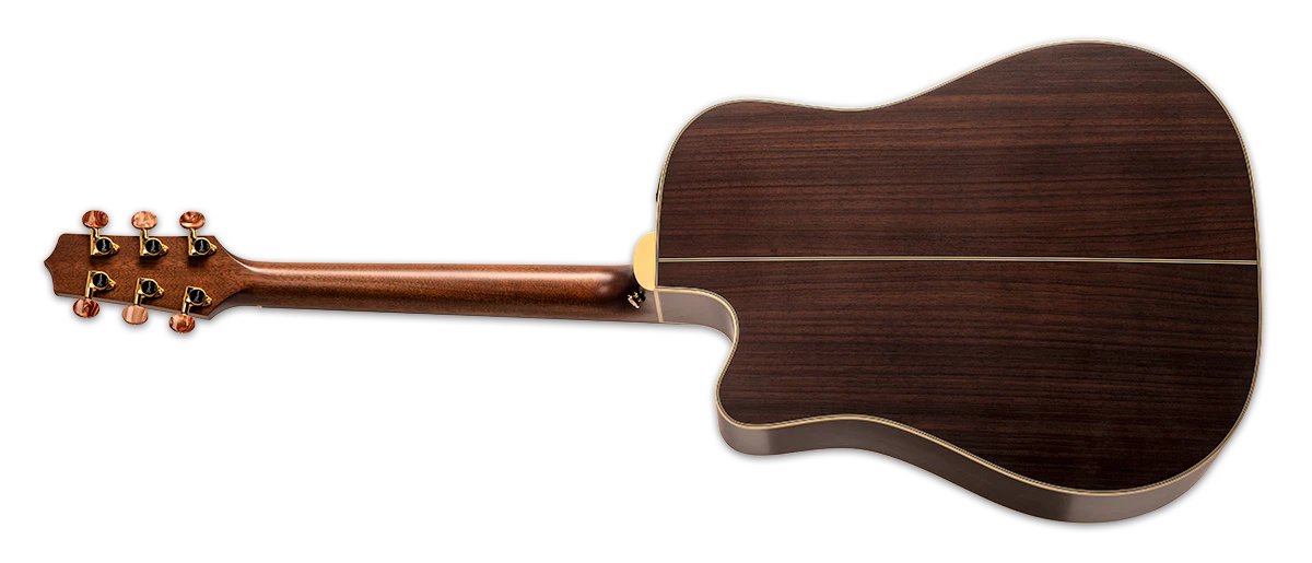 Đàn guitar acoustic điện Takamine GB7C màu Satin Natural – mặt lưng toàn thân