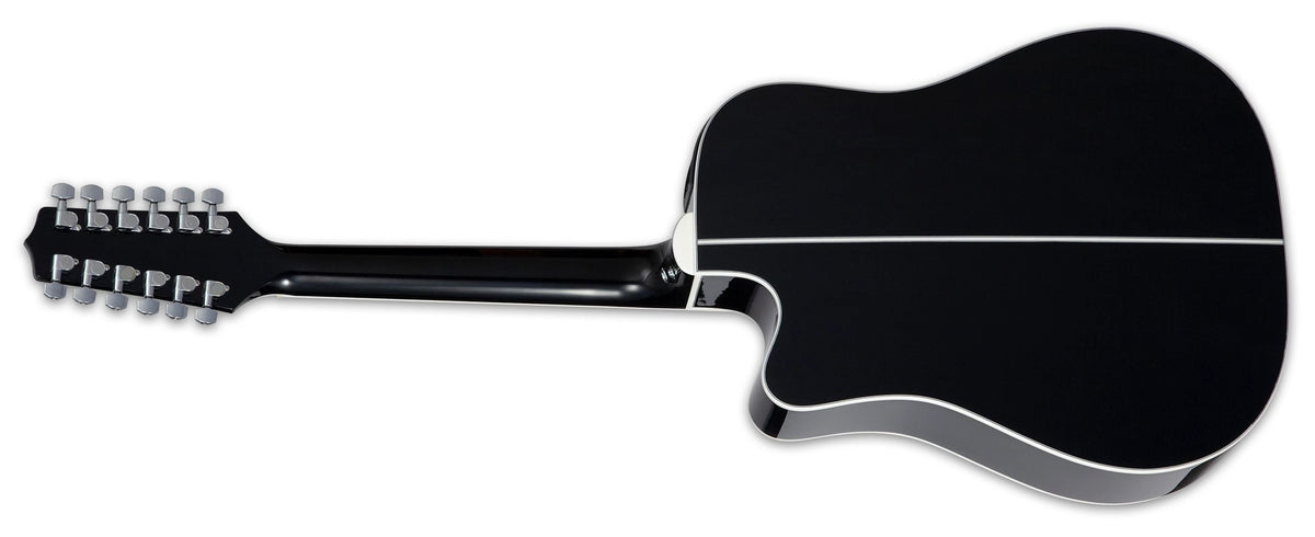 Đàn guitar acoustic điện Takamine GD38CE màu Black – mặt lưng toàn thân (góc 2)