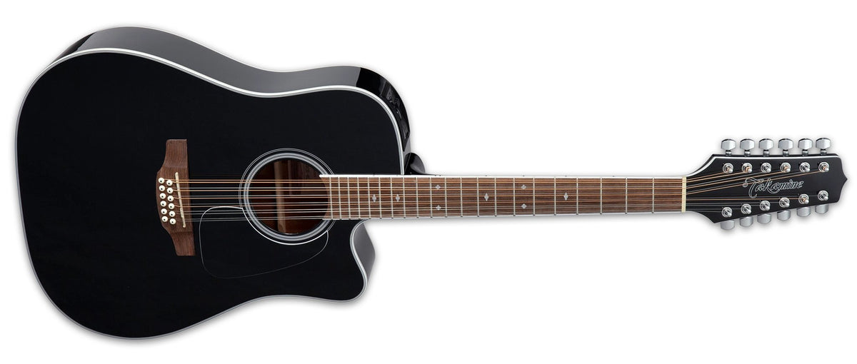 Đàn guitar acoustic điện Takamine GD38CE màu Black – mặt trước toàn thân (góc 2)
