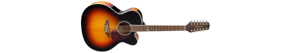 Đàn guitar acoustic điện Takamine GJ72CE-12 màu Brown Sunburst – ảnh chính hãng chụp nằm ngang