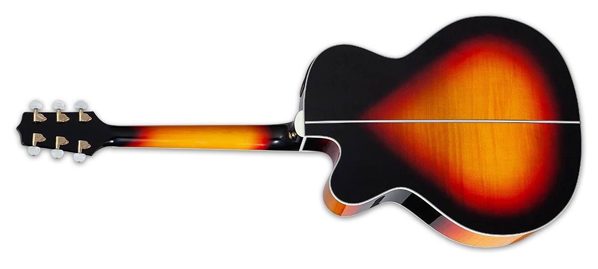 Đàn guitar acoustic điện Takamine GJ72CE màu Brown Sunburst – mặt lưng toàn thân