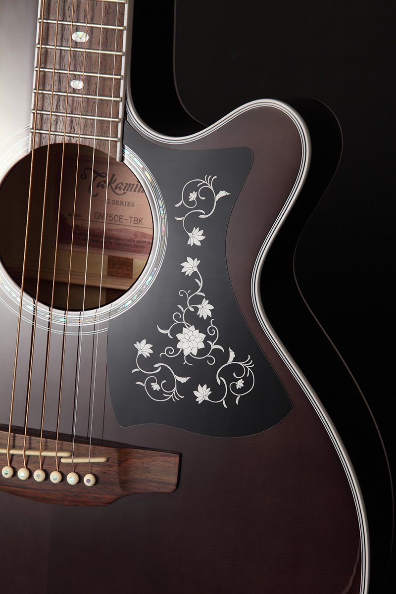 Đàn guitar acoustic điện Takamine GN75CE màu Transparent Black – cận thùng đàn mặt trước