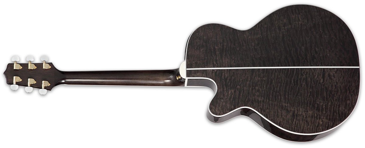 Đàn guitar acoustic điện Takamine GN75CE màu Transparent Black – mặt lưng toàn thân