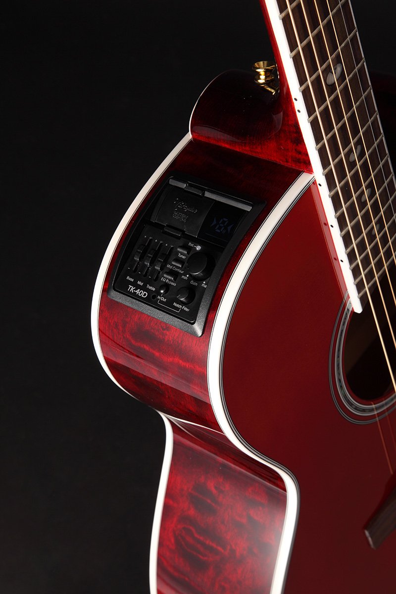 Đàn guitar acoustic điện Takamine GN75CE màu Wine Red – thùng đàn chụp nghiêng