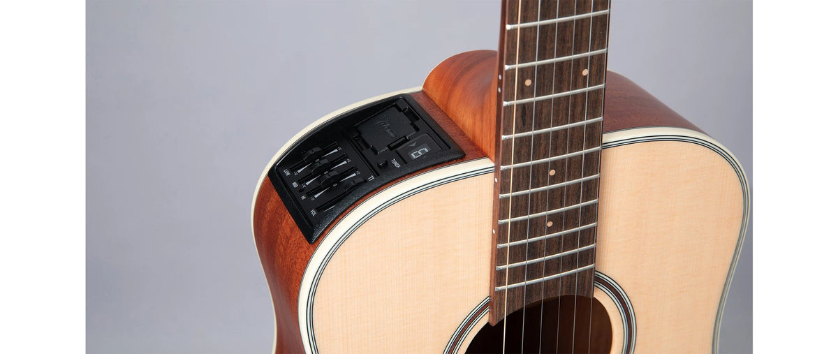 Đàn guitar acoustic điện Takamine GP3HSE màu Natural Satin – cận bộ EQ / pickup