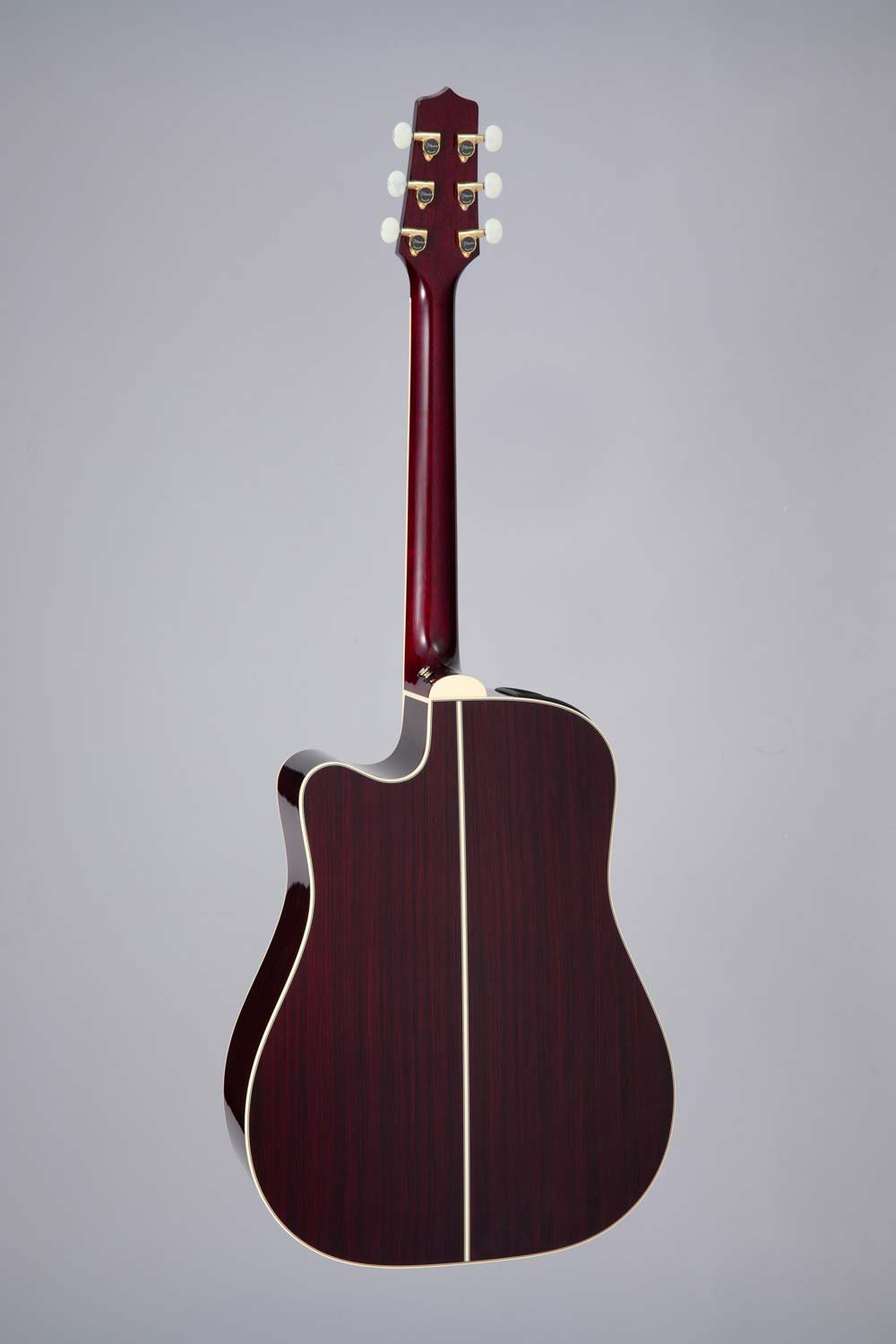 Đàn guitar acoustic điện Takamine JJ325SRCL màu đỏ bóng Red Stain – mặt lưng toàn thân