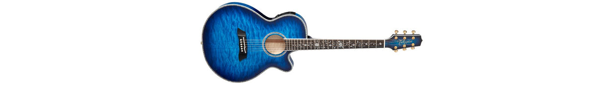 Đàn guitar acoustic điện Takamine TSP100 màu Dark Blue Sunburst – ảnh chính hãng chụp nằm ngang
