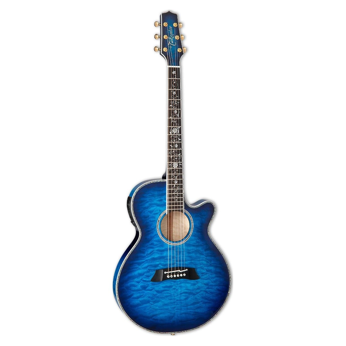 Đàn guitar acoustic điện Takamine TSP100 màu Dark Blue Sunburst – mặt trước toàn thân