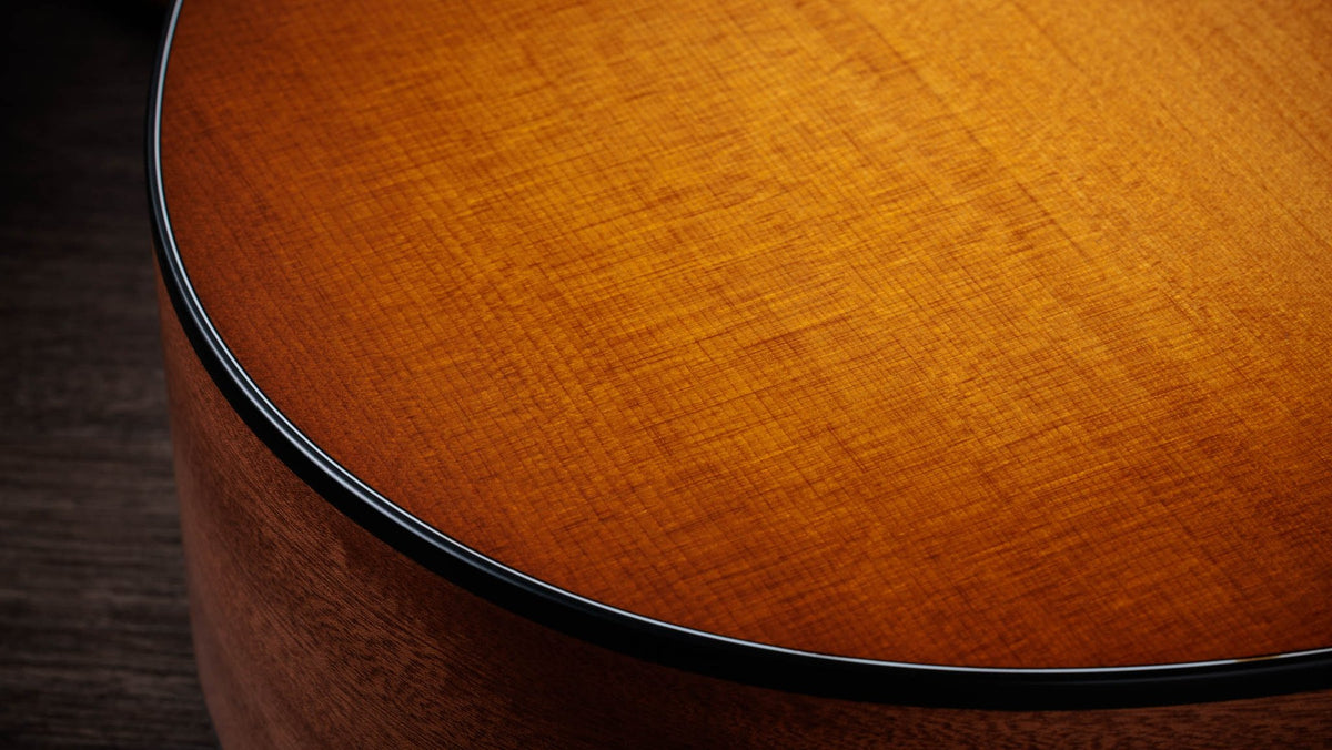 Đàn guitar acoustic điện Taylor 112ce Special Edition Honeyburst màu Honey Sunburst – cận chi tiết hoàn thiện