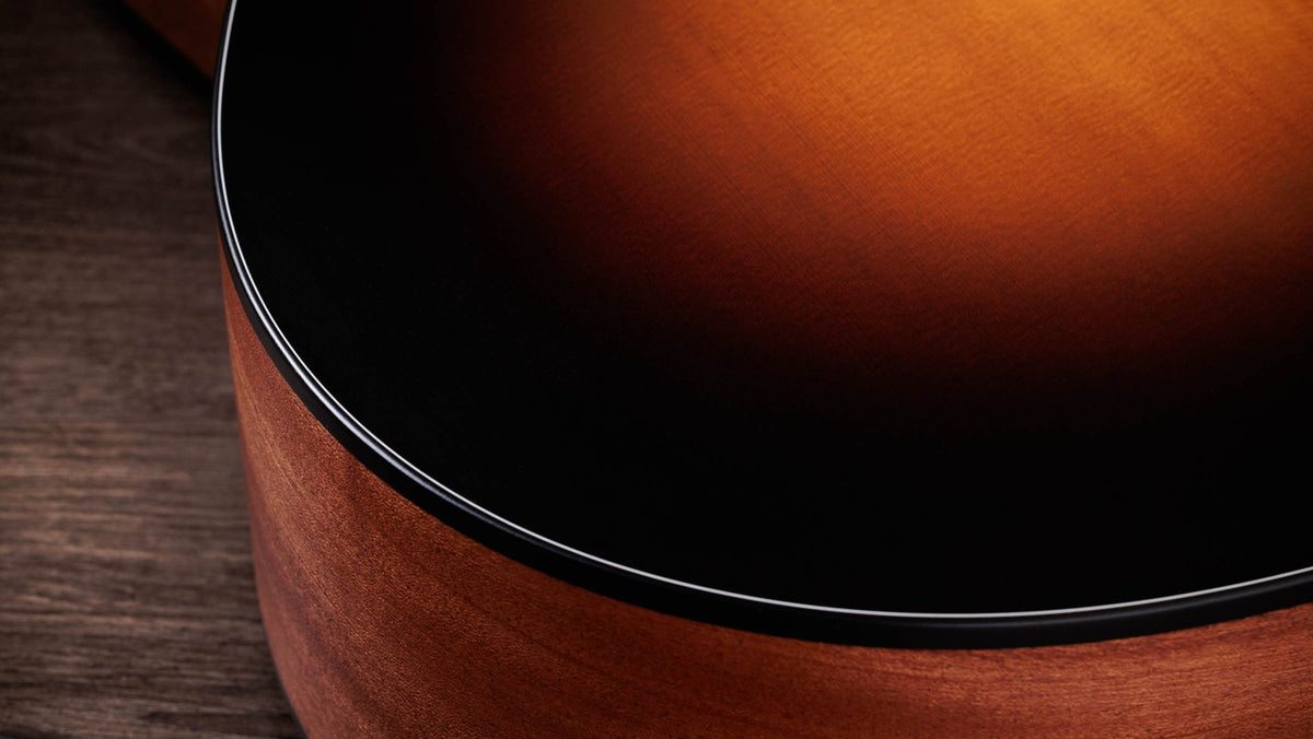 Đàn guitar acoustic điện Taylor 117e Special Edition màu Dark Tobacco Teardrop – cận chi tiết hoàn thiện