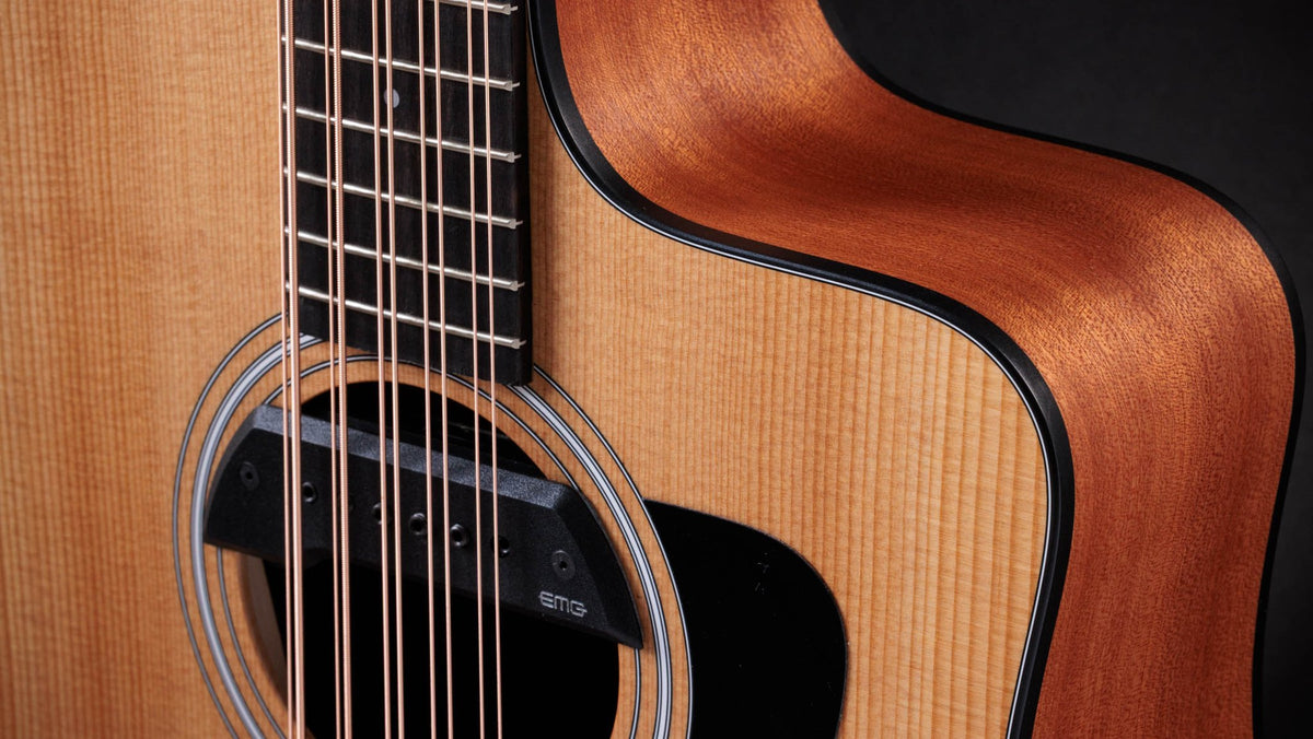 Đàn guitar acoustic điện Taylor 150ce Bajo Quinto màu Natural – cận thùng đàn mặt trước