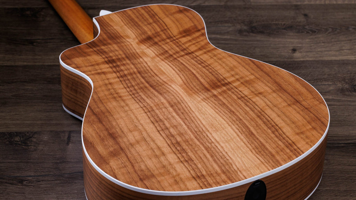 Đàn guitar acoustic điện Taylor 212ce màu Natural – cận vân gỗ mặt lưng