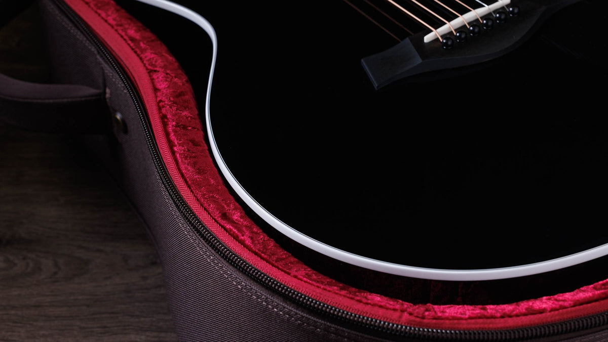 Đàn guitar acoustic điện Taylor 214ce-BLK Plus màu Black – hộp đàn đi kèm (góc 2)