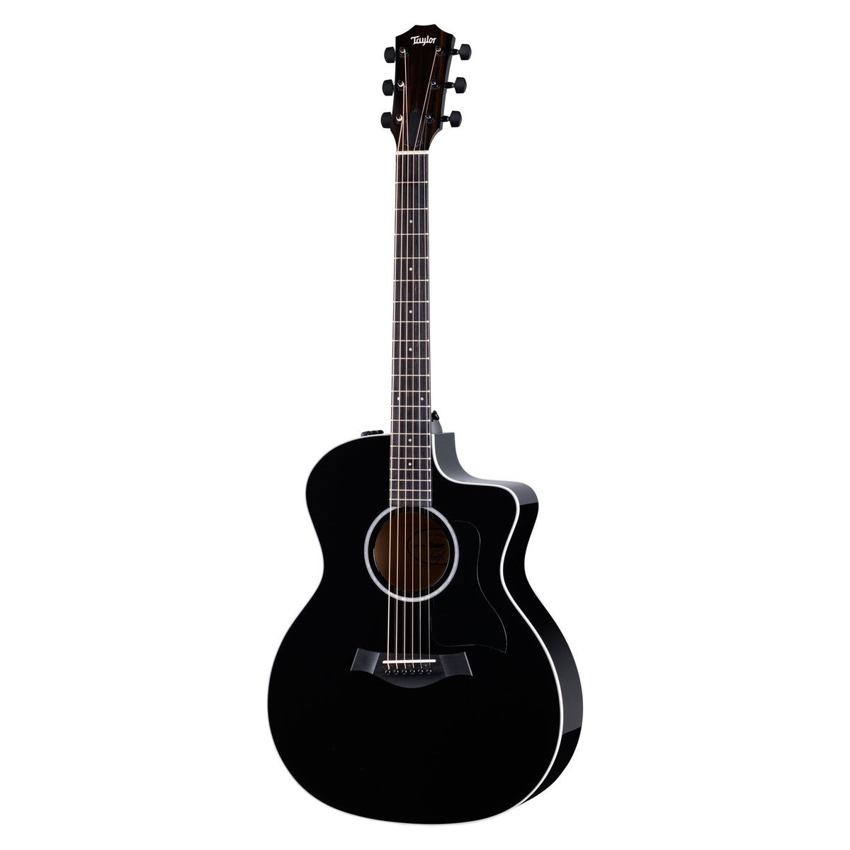 Đàn guitar acoustic điện Taylor 214ce-BLK Plus màu Black – mặt trước toàn thân