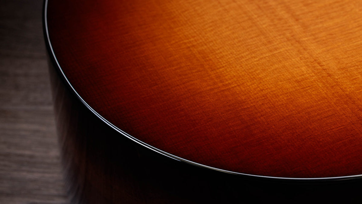 Đàn guitar acoustic điện Taylor 214ce-K SB Plus màu Shaded Edgeburst – cận chi tiết hoàn thiện