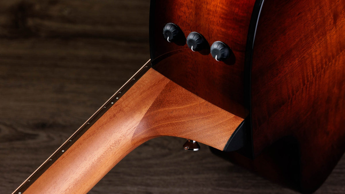 Đàn guitar acoustic điện Taylor 214ce-K SB Plus màu Shaded Edgeburst – cận gót cần nối thân đàn