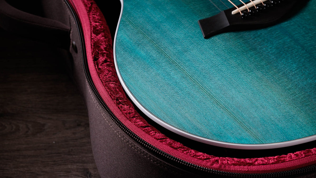 Đàn guitar acoustic điện Taylor 214ce Plus Special Edition màu Trans Blue – hộp đàn đi kèm (góc 2)