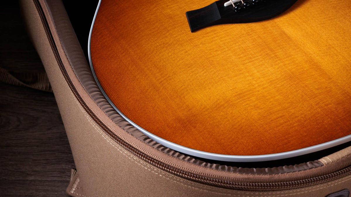 Đàn guitar acoustic điện Taylor 214ce Special Edition Honeyburst màu Honey Sunburst – bao đàn đi kèm (góc 2)