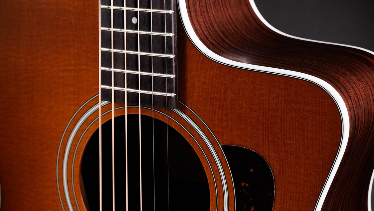 Đàn guitar acoustic điện Taylor 214ce Special Edition Honeyburst màu Honey Sunburst – cận thùng đàn mặt trước