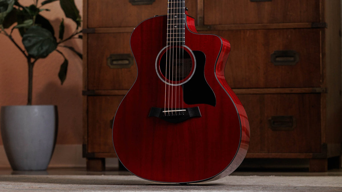Đàn guitar acoustic điện Taylor 224ce Plus Special Edition Trans Red màu Trans Red – ảnh chụp thực tế