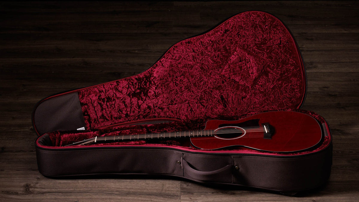 Đàn guitar acoustic điện Taylor 224ce Plus Special Edition Trans Red màu Trans Red – hộp đàn đi kèm