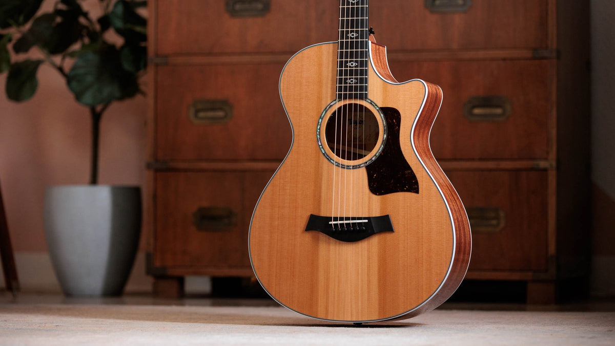 Đàn guitar acoustic điện Taylor 512ce 12-Fret màu Natural – ảnh chính hãng chụp nằm ngang