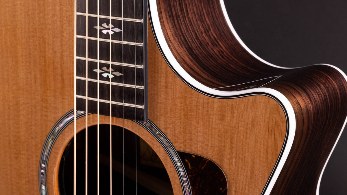 Đàn guitar acoustic điện Taylor 712ce 12-Fret – cận thùng đàn mặt trước