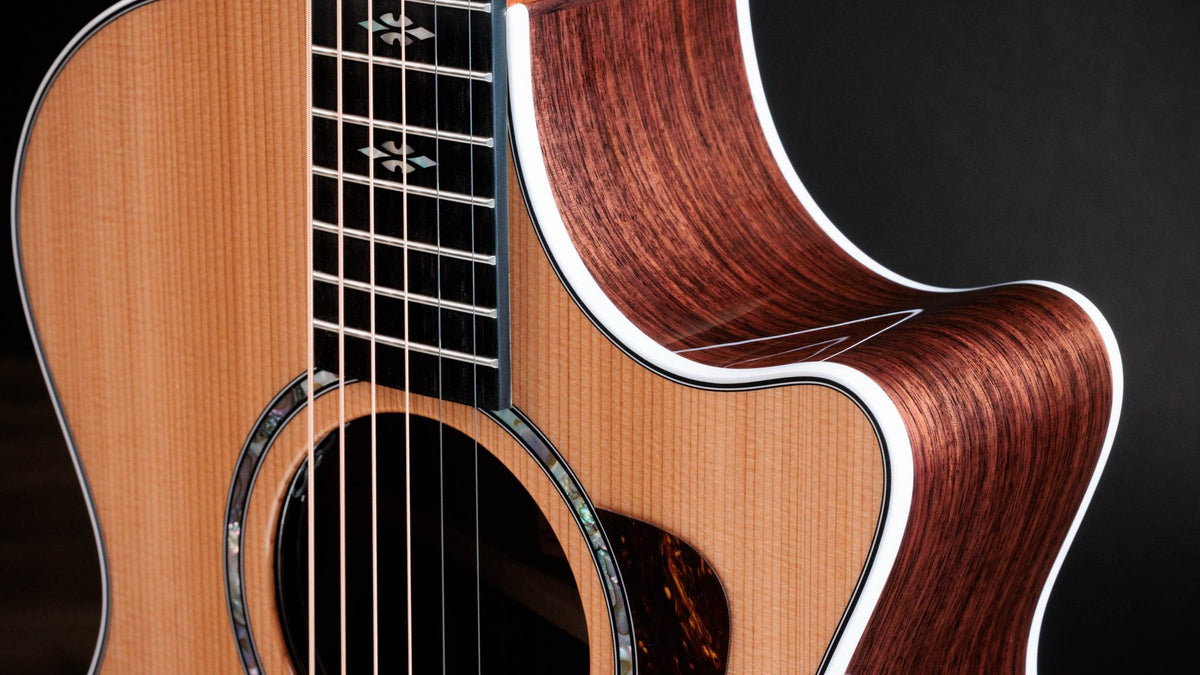 Đàn guitar acoustic điện Taylor 712ce – cận thùng đàn mặt trước