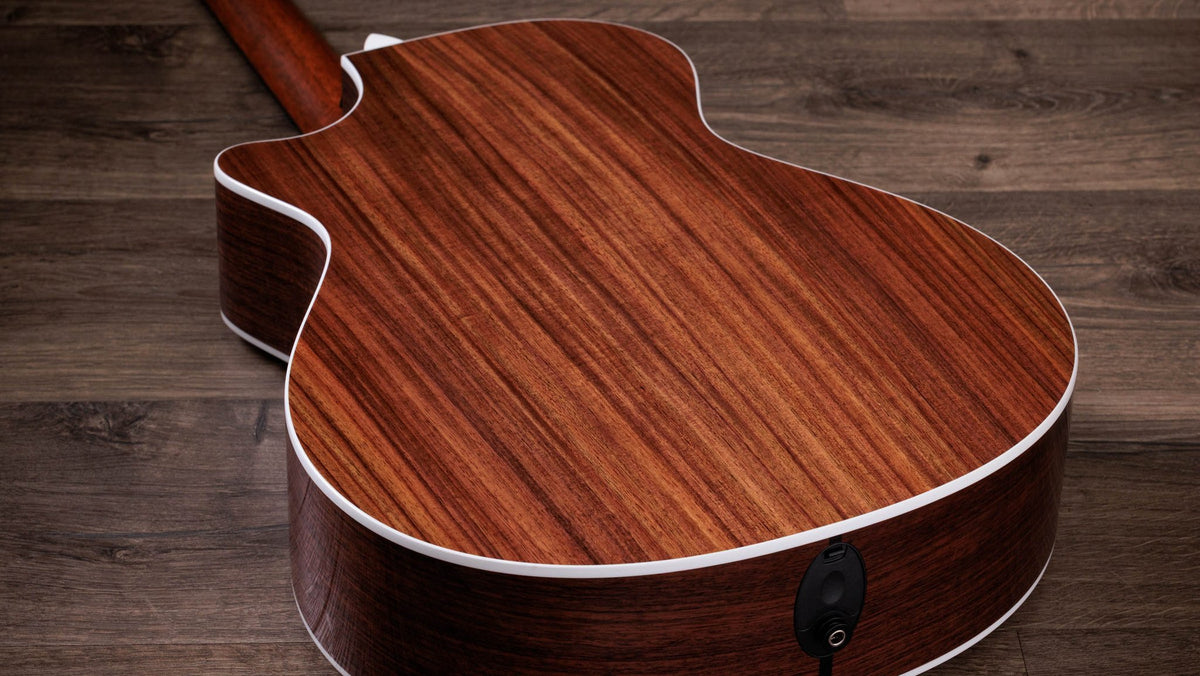 Đàn guitar acoustic điện Taylor 712ce – cận vân gỗ mặt lưng