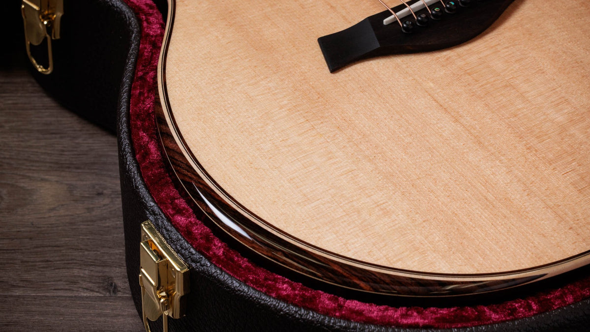 Đàn guitar acoustic điện Taylor 814ce LTD Cocobolo – cận chi tiết hoàn thiện