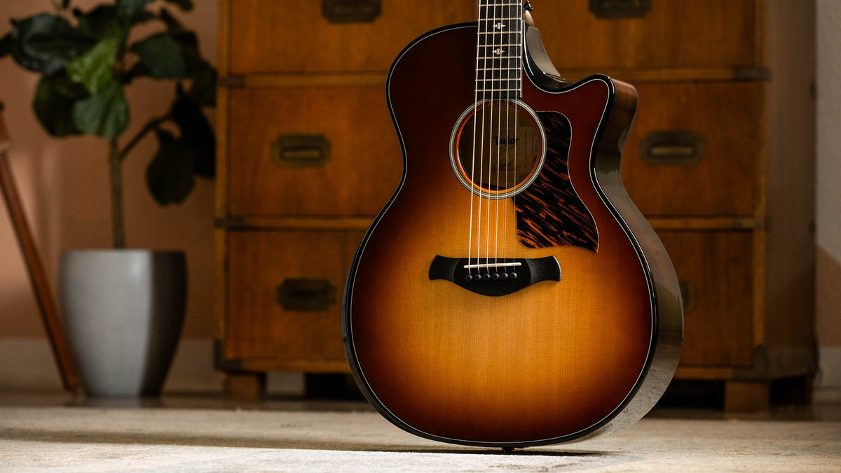 Đàn guitar acoustic điện Taylor Builder's Edition 514ce màu Kona Burst – ảnh chính hãng chụp nằm ngang