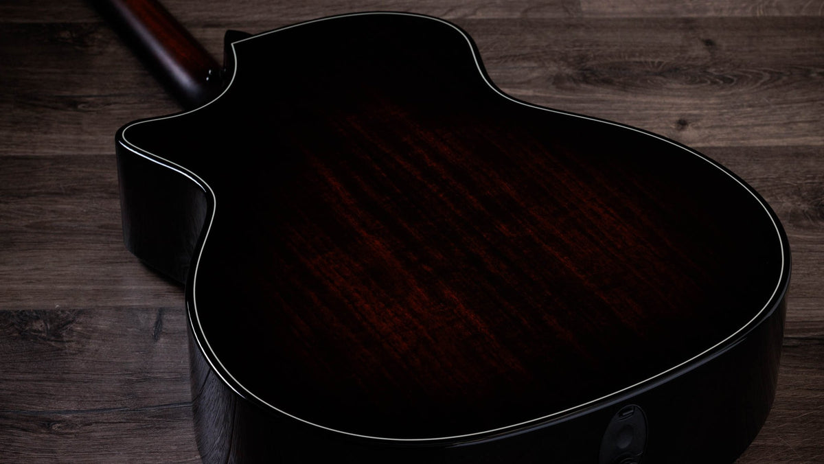 Đàn guitar acoustic điện Taylor Builder's Edition 514ce màu Kona Burst – thùng đàn chụp nghiêng