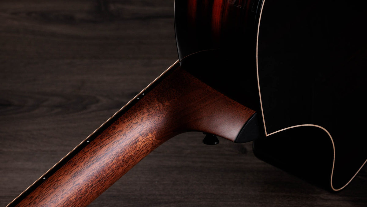 Đàn guitar acoustic điện Taylor Builder's Edition 814ce LTD Macassar Ebony – cận gót cần nối thân đàn