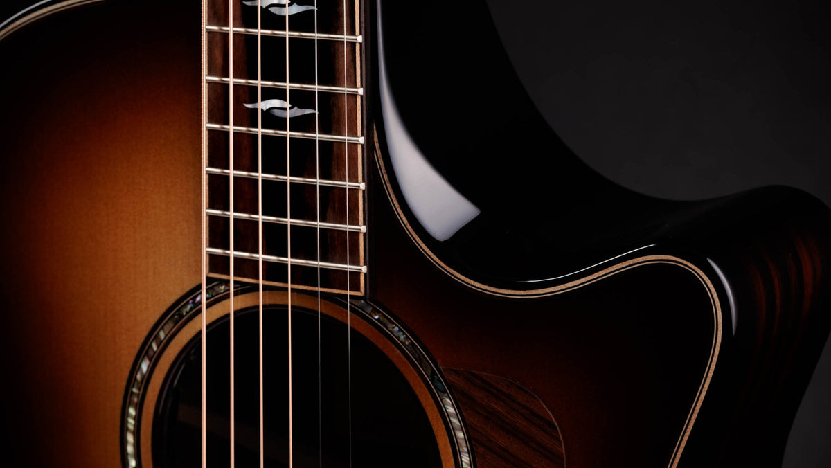 Đàn guitar acoustic điện Taylor Builder's Edition 814ce LTD Macassar Ebony – cận thùng đàn mặt trước