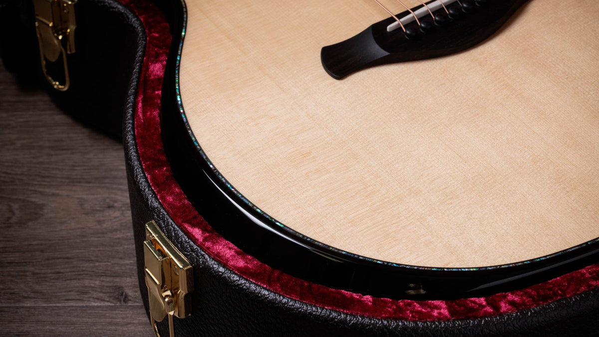 Đàn guitar acoustic điện Taylor Builder's Edition 914ce – cận chi tiết hoàn thiện