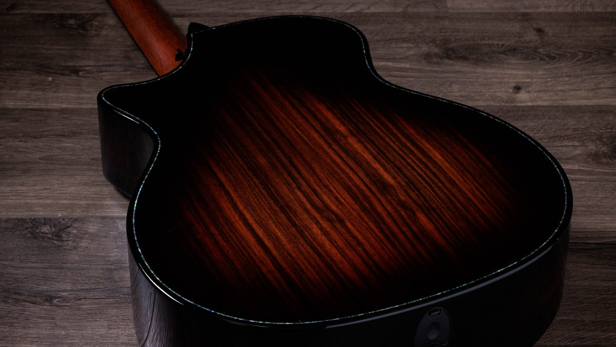 Đàn guitar acoustic điện Taylor Builder's Edition 914ce – cận vân gỗ mặt lưng