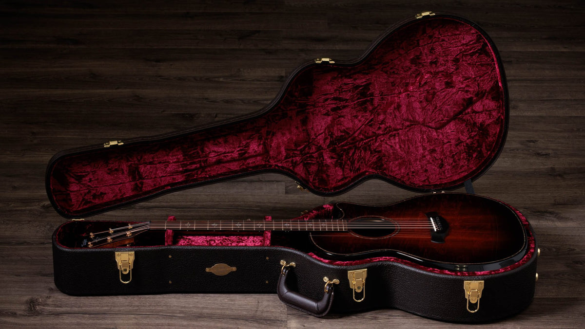 Đàn guitar acoustic điện Taylor Builder's Edition 914ce LTD Macassar Ebony màu Kona Edgeburst – hộp đàn đi kèm