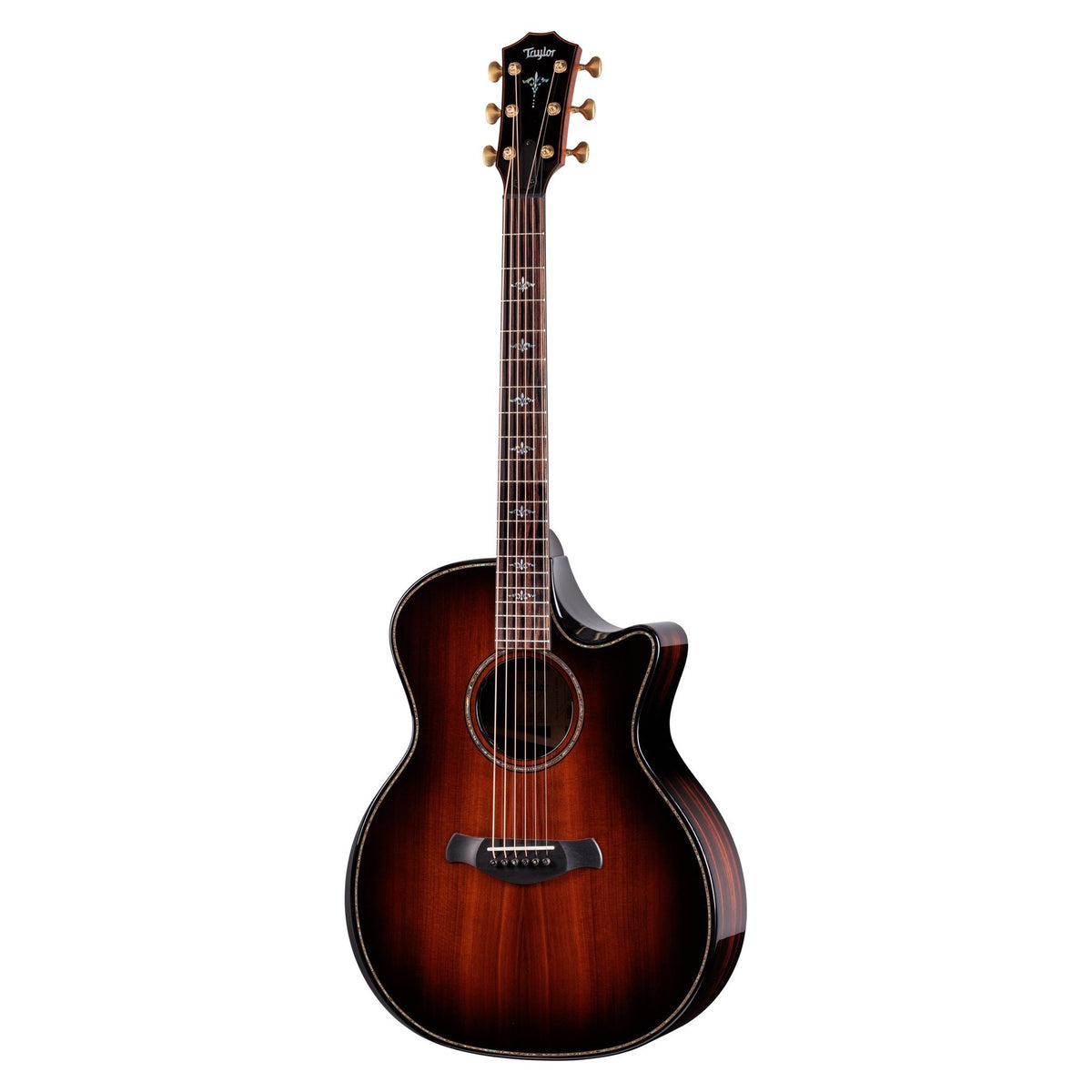 Đàn guitar acoustic điện Taylor Builder's Edition 914ce LTD Macassar Ebony màu Kona Edgeburst – mặt trước toàn thân