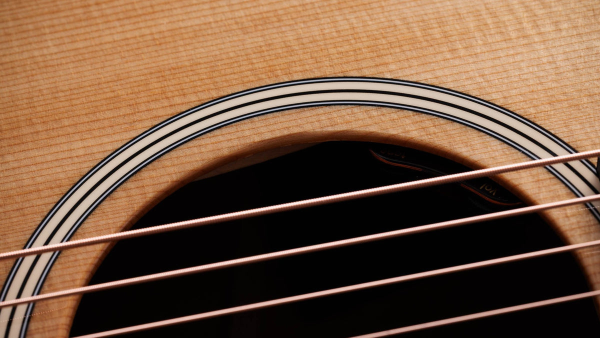 Đàn guitar acoustic điện Taylor Gold Label 517e màu Natural – cận hoa văn viền lỗ thoát âm (rosette)