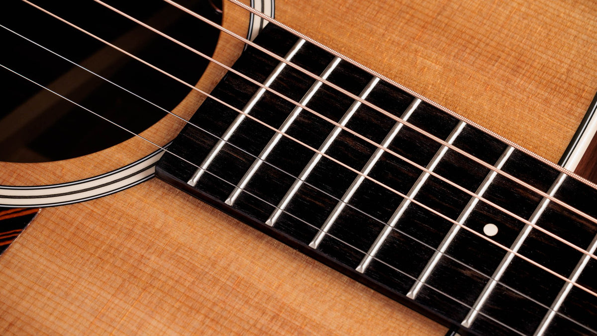Đàn guitar acoustic điện Taylor Gold Label 712e – cận cần đàn và mặt phím