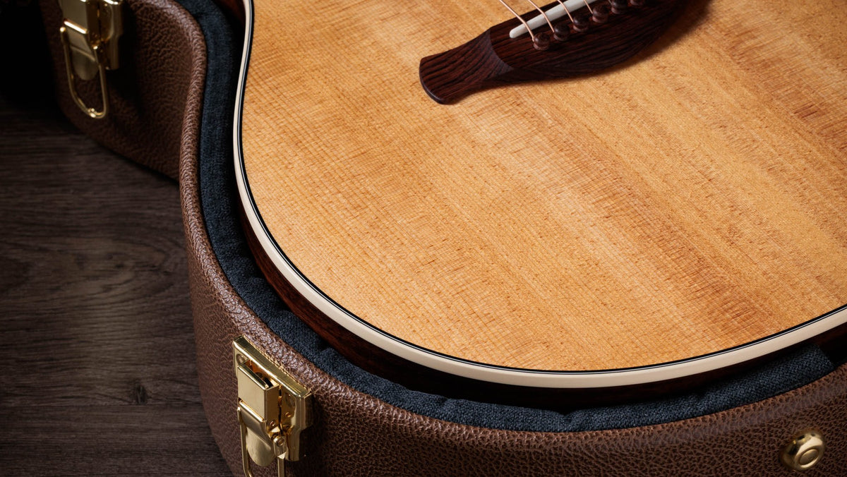 Đàn guitar acoustic điện Taylor Gold Label 712e – cận chi tiết hoàn thiện