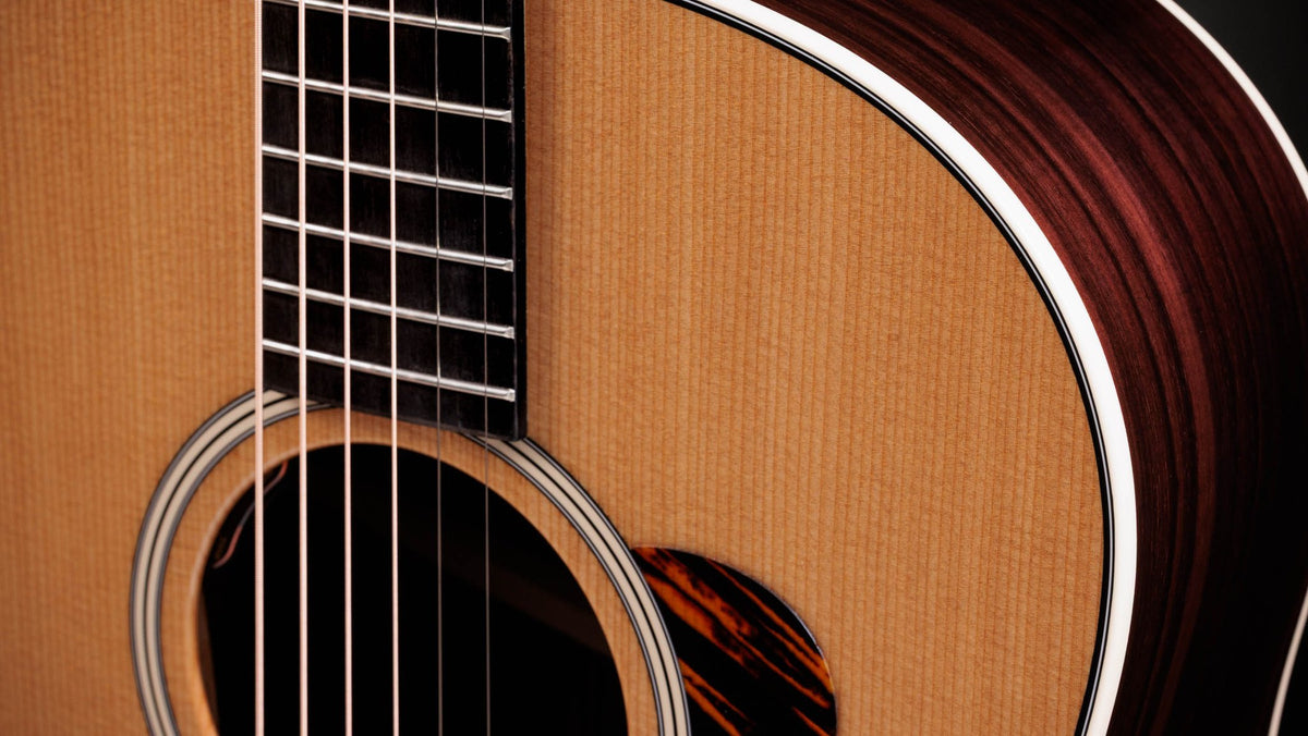 Đàn guitar acoustic điện Taylor Gold Label 717e mặt Natural – cận thùng đàn mặt trước