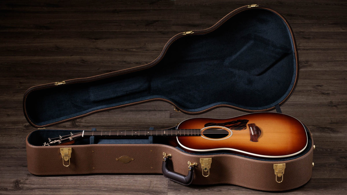 Đàn guitar acoustic điện Taylor Gold Label 717e mặt sunburst nâu vàng, pickguard firestripe – hộp đàn đi kèm