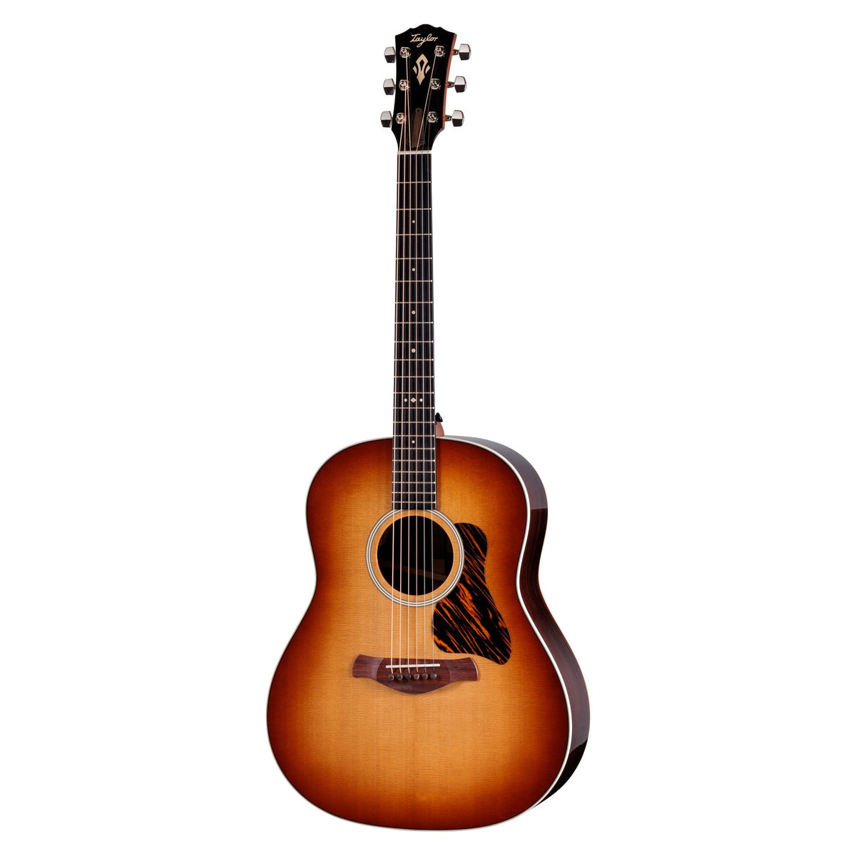 Đàn guitar acoustic điện Taylor Gold Label 717e mặt sunburst nâu vàng, pickguard firestripe – mặt trước toàn thân