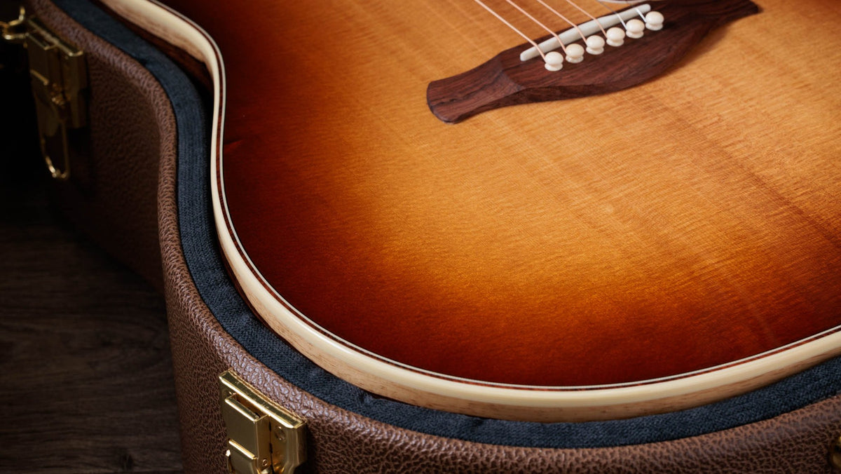 Đàn guitar acoustic điện Taylor Gold Label 817e mặt Sunburst – cận chi tiết hoàn thiện
