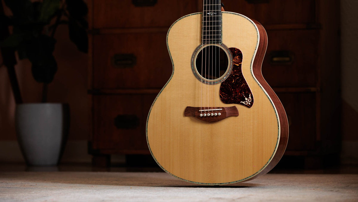 Đàn guitar acoustic điện Taylor Gold Label 914e mặt Natural – ảnh chính hãng chụp nằm ngang